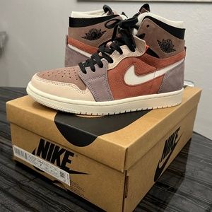 Nike Air Jordan 1 High Zoom Canyon Rust Sneakers, Womens Size 7